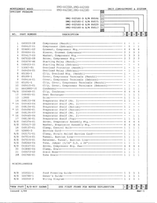 Unit Compartment And System Page 2 Diagram and Parts List for 44258B  Admiral Freezer