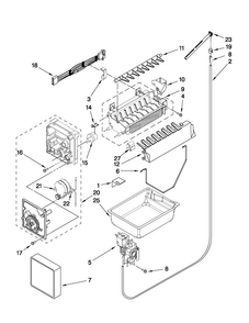 Icemaker Parts Diagram and Parts List for AFD2535FES11  Amana Refrigerator