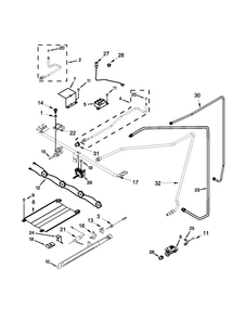Part Location Diagram of W10517877 Whirlpool BURNR-OVEN
