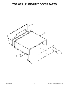 Top Grille And Unit Cover Parts Diagram and Parts List for JBSFS42NMX00  Jenn-Air Refrigerator