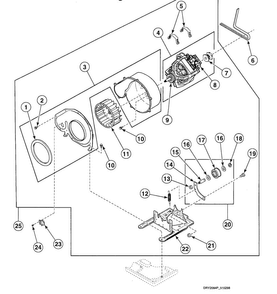 Motor Assy Diagram and Parts List for SDEY07LF  Speed Queen Dryer