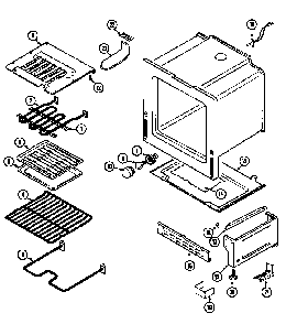 Oven/base Diagram and Parts List for 62946779  Maytag Range