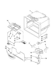 Freezer Liner Parts Diagram and Parts List for CB19G6W00W5  Crosley Refrigerator