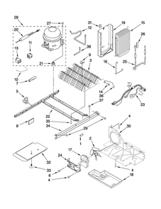 Unit Parts Diagram and Parts List for MSD2550VEU01  Maytag Refrigerator