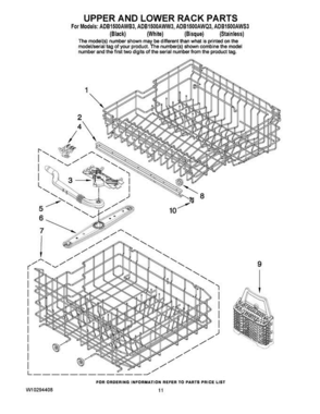 Part Location Diagram of WP99002669 Whirlpool Upper Wash Manifold Clip - Front