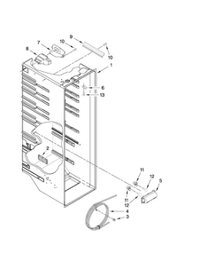 Refrigerator Liner Parts Diagram and Parts List for ASD2522WRW04  Amana Refrigerator