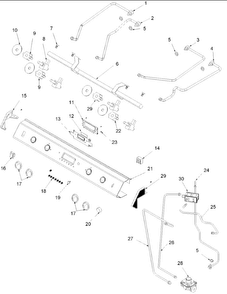 Control Panel And Tubing Diagram and Parts List for AGDS902E-P1131831NE  Amana Range