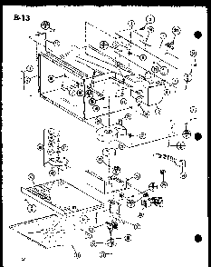 Oven Cavity/blower Diagram and Parts List for RO-1010 P75992-2M Amana Microwave