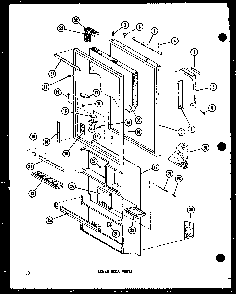 Lower Door Parts Diagram and Parts List for TC18C-C-P73500-16WC  Amana Refrigerator
