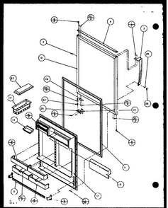 Section 3 Diagram and Parts List for TL18QW-P1111406WW  Amana Refrigerator