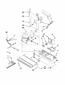 Unit Parts Diagram and Parts List for G32026PEKS8  Maytag Refrigerator