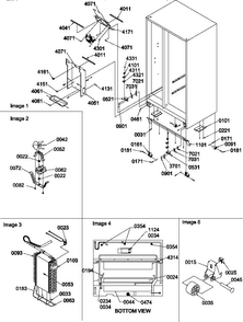 Drain System, Rollers, And Evaporator Assy Diagram and Parts List for SX322S2L-P1313801WL  Amana Refrigerator