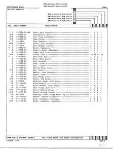 Freezer Door Page 2 Diagram and Parts List for 44668C  Admiral Freezer