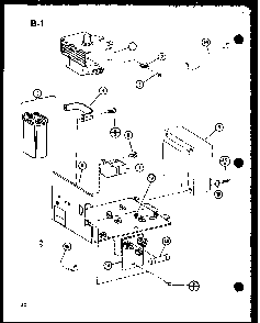 Magnetron/transformer/capacitor Diagram and Parts List for RO-700 P75992-1M Amana Microwave