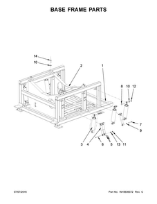 Base Frame Parts Diagram and Parts List for MFS275PTVS  Maytag Washer