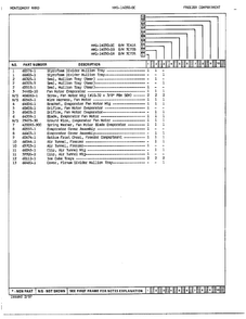 Freezer Compartment Assembly Page 2 Diagram and Parts List for 14050C  Admiral Refrigerator