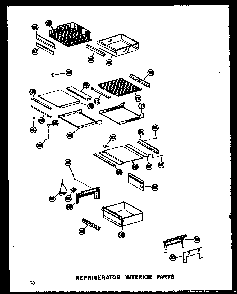 Refrigerator Interior Parts Diagram and Parts List for SRI19W-C-P60340-37WC  Amana Refrigerator