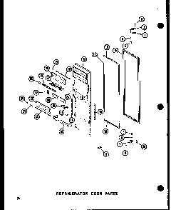 Refrigerator Door Parts Diagram and Parts List for SRI19W-A-P60350-49WA  Amana Refrigerator