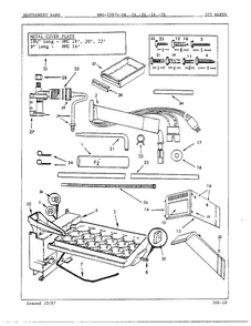 Ice Maker Diagram and Parts List for 23874B  Admiral Refrigerator