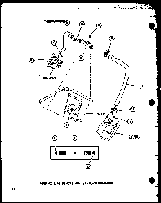 Inlet Hose Diagram and Parts List for TAA400 P77040-2W Amana Washer