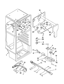 Liner Parts Diagram and Parts List for A8RXEGFXD00  Amana Refrigerator