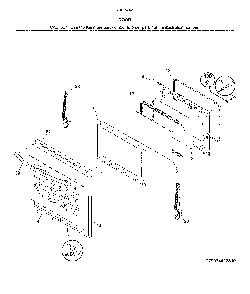Door Diagram and Parts List for 79074429810  Kenmore Range