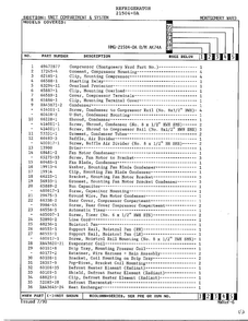 Unit Compartmane An System Page 2 Diagram and Parts List for 21504-0A  Admiral Refrigerator