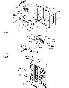 Ice & Water Cavity, Electronic Bracket, &  Toe Grille Diagram and Parts List for SGD521SW-P1197103WW  Amana Refrigerator