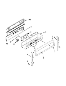 Control Panel Parts Diagram and Parts List for MET8820DS01  Maytag Range