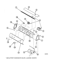 Part Location Diagram of 36920W Whirlpool Panel, graphics
