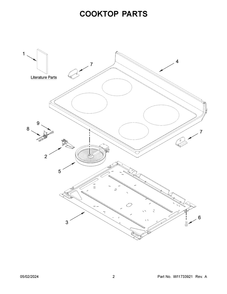 Cooktop Parts Diagram and Parts List for AER6603SMS1  Amana Range
