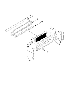 Control Panel Parts Diagram and Parts List for MER6875BCS17  Maytag Range