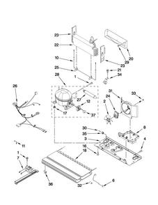 Unit Parts Diagram and Parts List for MFF2558VEB7  Maytag Refrigerator