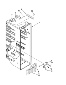 Refrigerator Liner Parts Diagram and Parts List for MSD2573VES03  Maytag Refrigerator