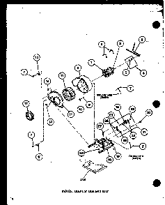 Motor Diagram and Parts List for TGA800 P75752-6W Amana Dryer