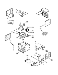 Cabinet And Stirrer Parts Diagram and Parts List for JMC2127WS02  Jenn-Air Microwave