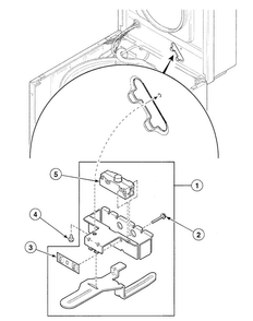 Lid Switch Diagram and Parts List for SWT820WN  Speed Queen Washer