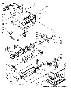 Nozzle And Motor Assembly Diagram and Parts List for 11638810  Kenmore Upright Vacuum