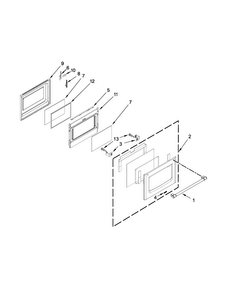 Lower Door Parts Diagram and Parts List for MGT8820DS02  Maytag Range