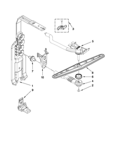 Upper Wash And Rinse Parts Diagram and Parts List for MDB6709AWW3  Maytag Dishwasher