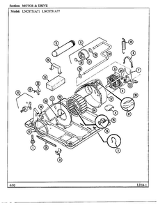 Motor And Drive Diagram and Parts List for 8751A71  Norge Dryer