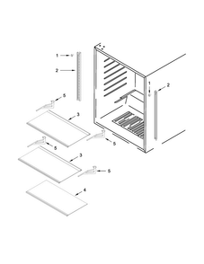 Shelf Parts Diagram and Parts List for JUR24FRECX00  Jenn-Air Refrigerator