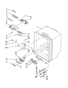 Refrigerator Liner Parts Diagram and Parts List for JFC2089HPF3  Jenn-Air Refrigerator