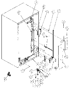 Cabinet Back Diagram and Parts List for 36271-P1121802W  Amana Refrigerator