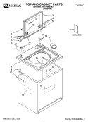 Part Location Diagram of WP21097 Whirlpool Lid Hinge Pad
