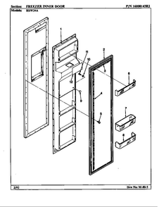 Freezer Inner Door Diagram and Parts List for ERSW24A AM81F Maytag Refrigerator