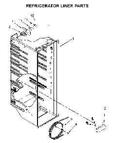 Refrigerator Liner Parts Diagram and Parts List for 1064651759714  Kenmore Refrigerator