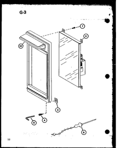Control Panel Diagram and Parts List for CRRL-8XA-P76438-5M  Amana Microwave