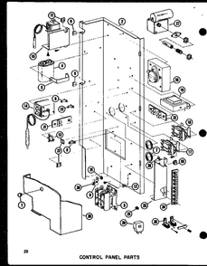 Control Panel Parts 2 Diagram and Parts List for RHQ60-001 P55201-51C Amana Air Conditioner