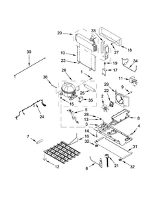 Unit Parts Diagram and Parts List for JFX2897DRM00  Jenn-Air Refrigerator